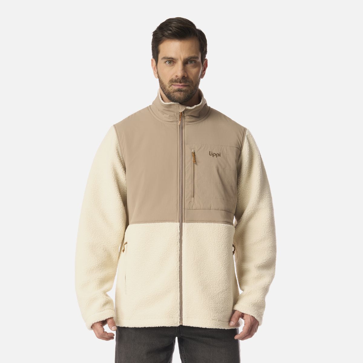 LIPPI - Polar Hombre Glaciar Sherpa-Pro Jacket Beige Lippi