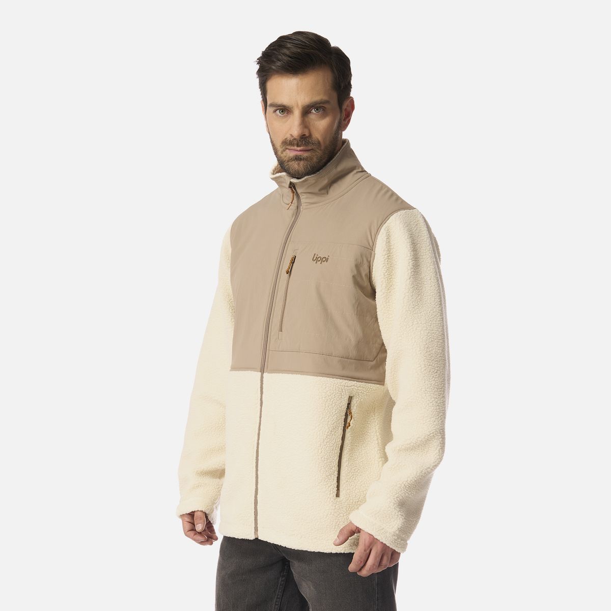 LIPPI - Polar Hombre Glaciar Sherpa-Pro Jacket Beige Lippi