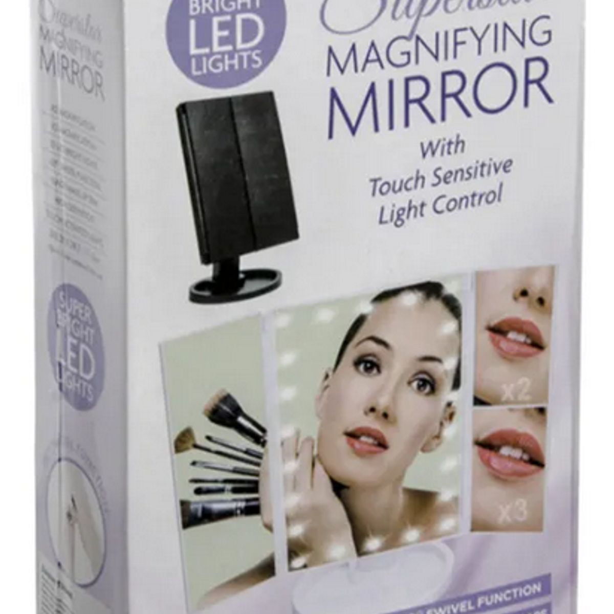 GENERICO - Espejo Plegable Tres Panales Maquillaje Superstar Magnifying