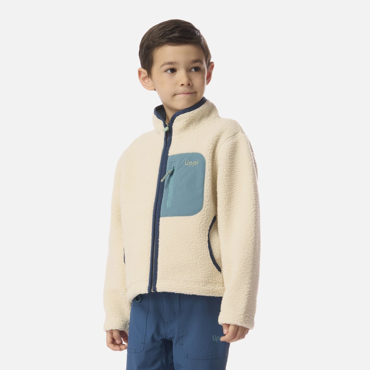 LIPPI - Polar Niño Glaciar Sherpa-Pro Jacket Beige / Azul Oscuro Lippi
