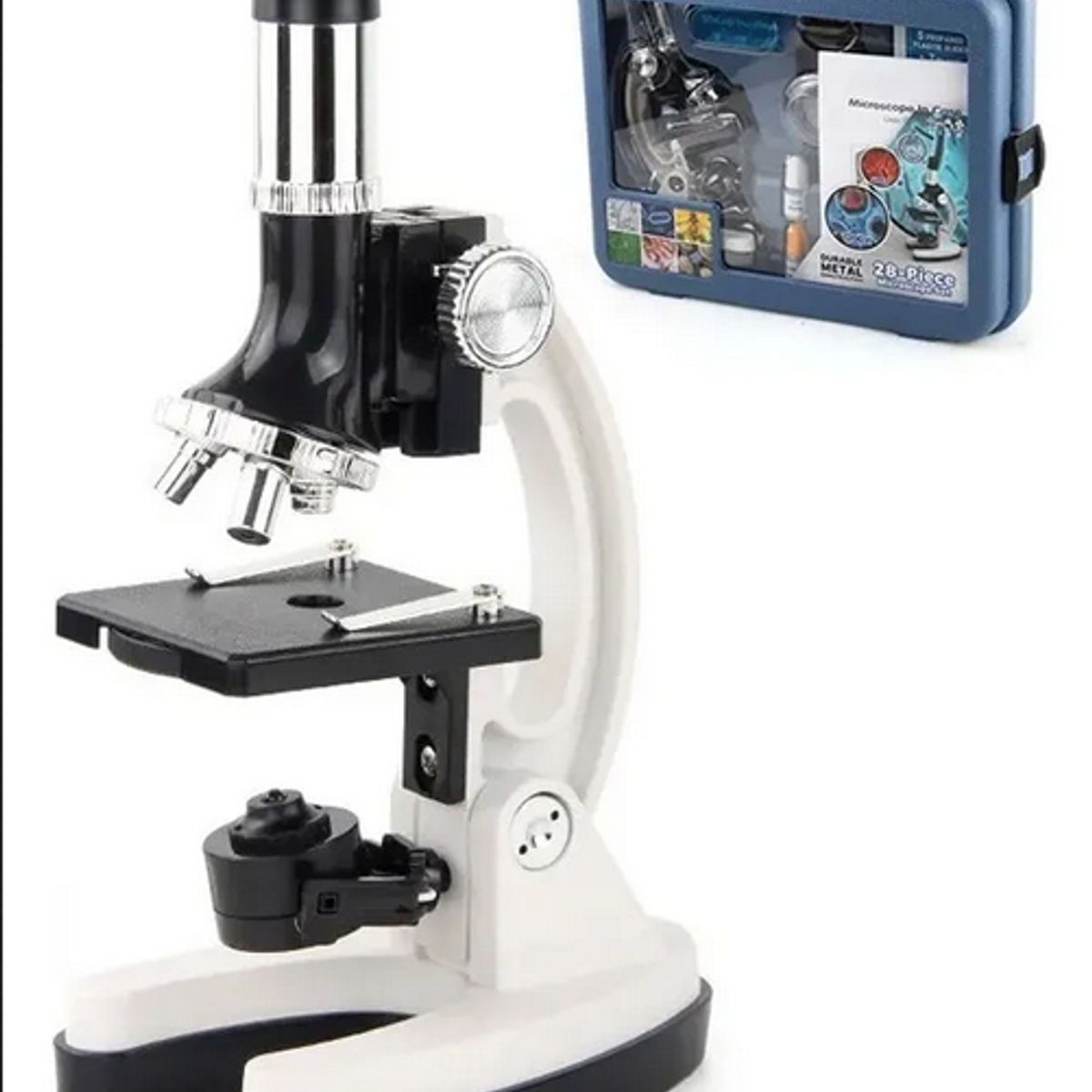 GENERICO - Set Juego Microscopio + Kit De Accesorios 1200x Maletin Plastico