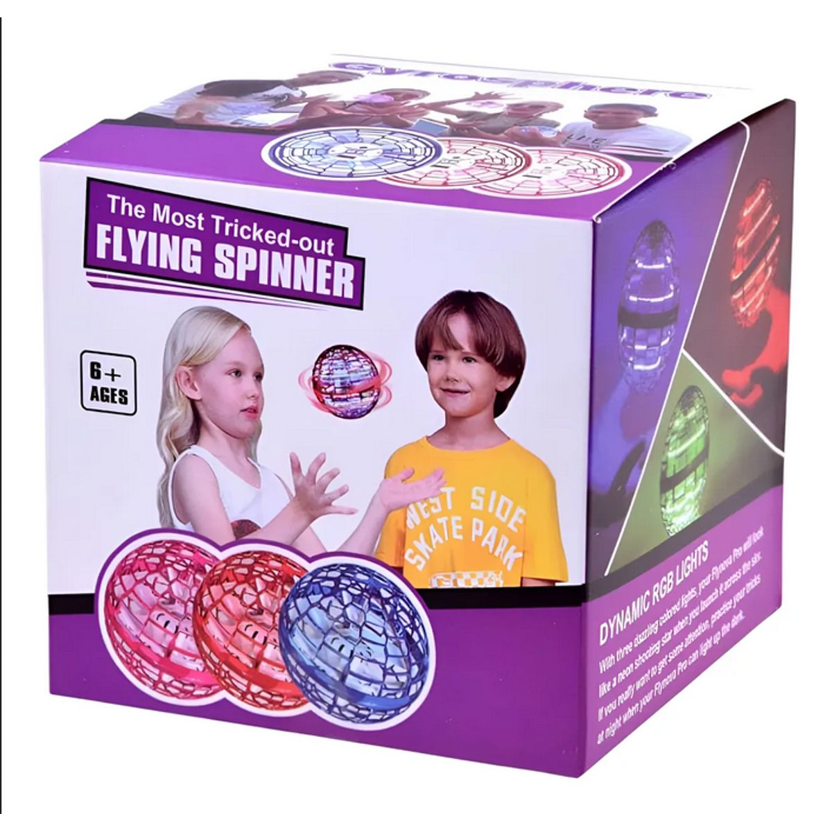 GENERICO - Pelota Spinner De Bola Voladora Con Luz Led Multicolores Recargable