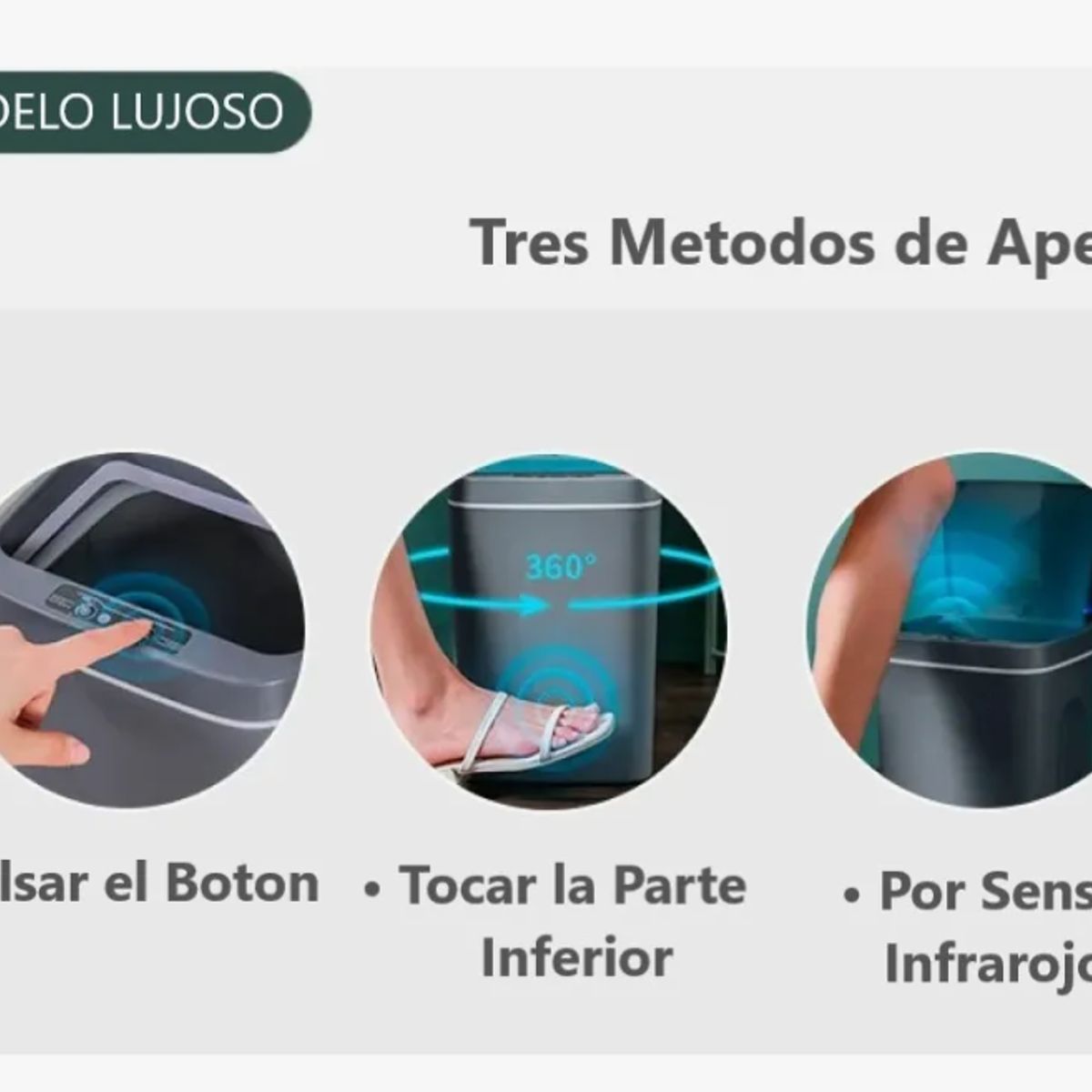 GENERICO - Cubo De Basura Automático Con Sensor De Movimiento 16 Litros
