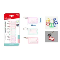 GENERICO - Llaveros Con Etiqueta Detallado 8Pcs 44x26mm Colores surtidos