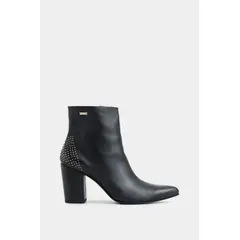 VELEZ - Vélez Botines Office Kira Cuero Mujer Mini Taches Negro