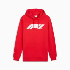 PUMA - Poleron Essentials Logo Tee F1 con capucha Oficial Rojo