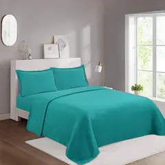 GENERICO - Conjunto De Sabanas Polar Termicas Mas Fundas 2 Plazas - Multicolor - 2 Plazas