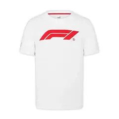 PUMA - Polera Formula 1 Logo Tee Oficial Blanca 2025