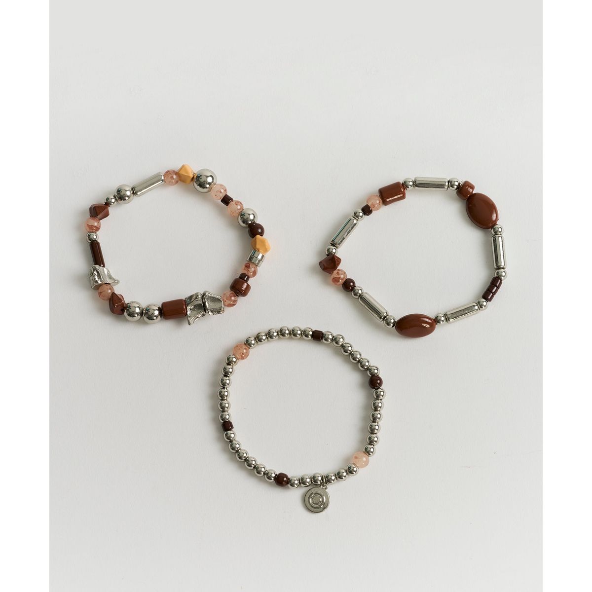 LOUNGE - Set Pulseras Mujer Mostacillas Piedras Multicolores