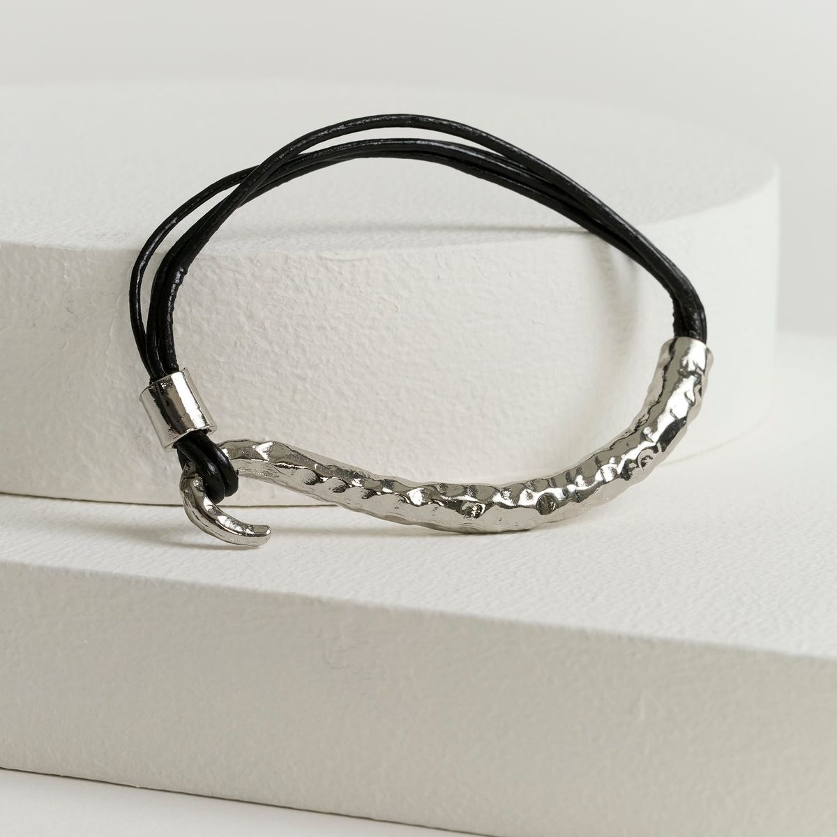 LOUNGE - Pulsera Mujer Cuero Mostacillas