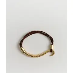 LOUNGE - Pulsera Mujer Cuero Mostacillas