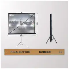 MALIK - Telon C/Tripod 200x150 cm 4:3 100 pulg para B/Epron 3800 4K