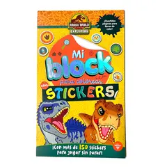 VERTICE - Block de Stikers para Colorear Jurassic Explorer