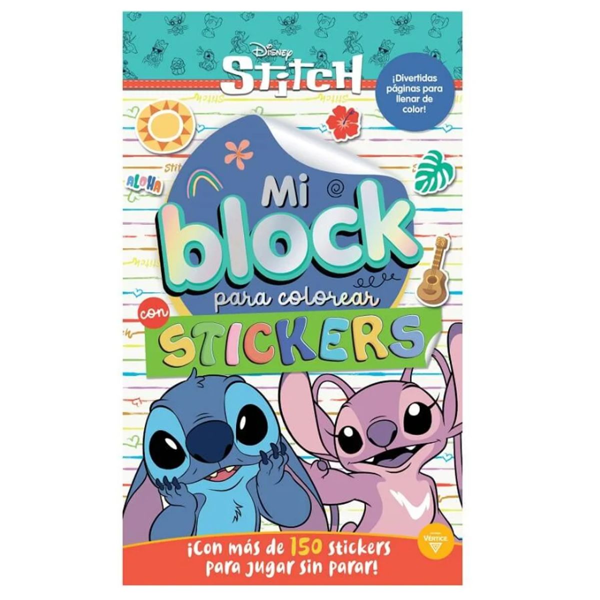MOOVING - Block de Stikers para Colorear Stitch VERTICE