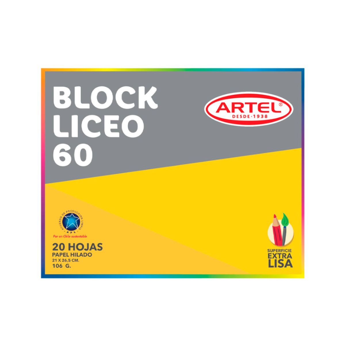 ARTEL - Block Liceo 60 20hojas Artel