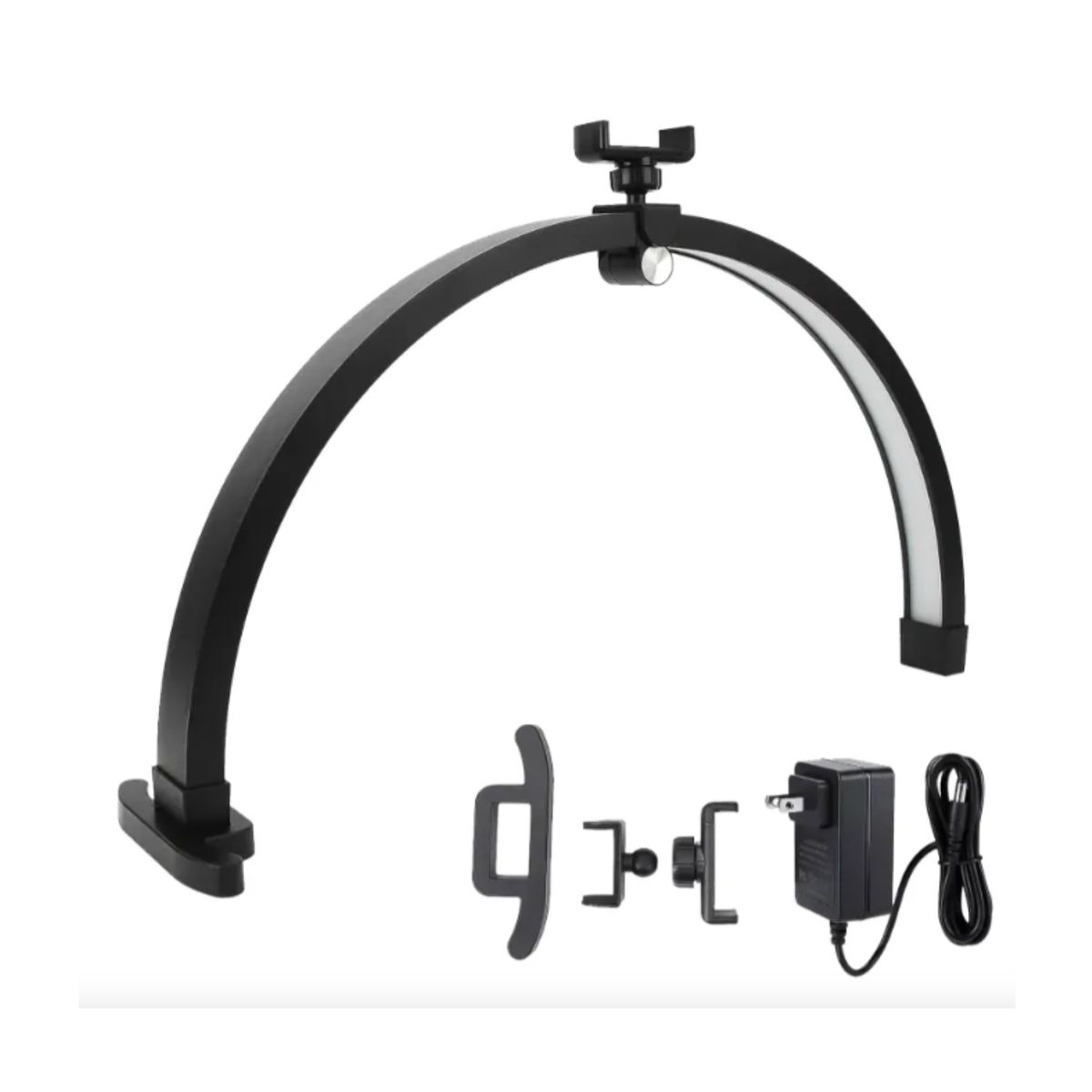 GENERICO - Lampara Media Luna Plegable Maquillaje Manos Hd-m12x Color Negro