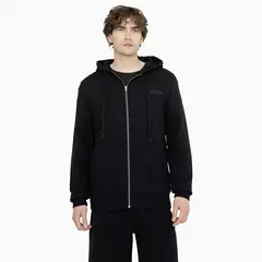CONVERSE - Polerón Full Zipper Your Logo Hombre Negro
