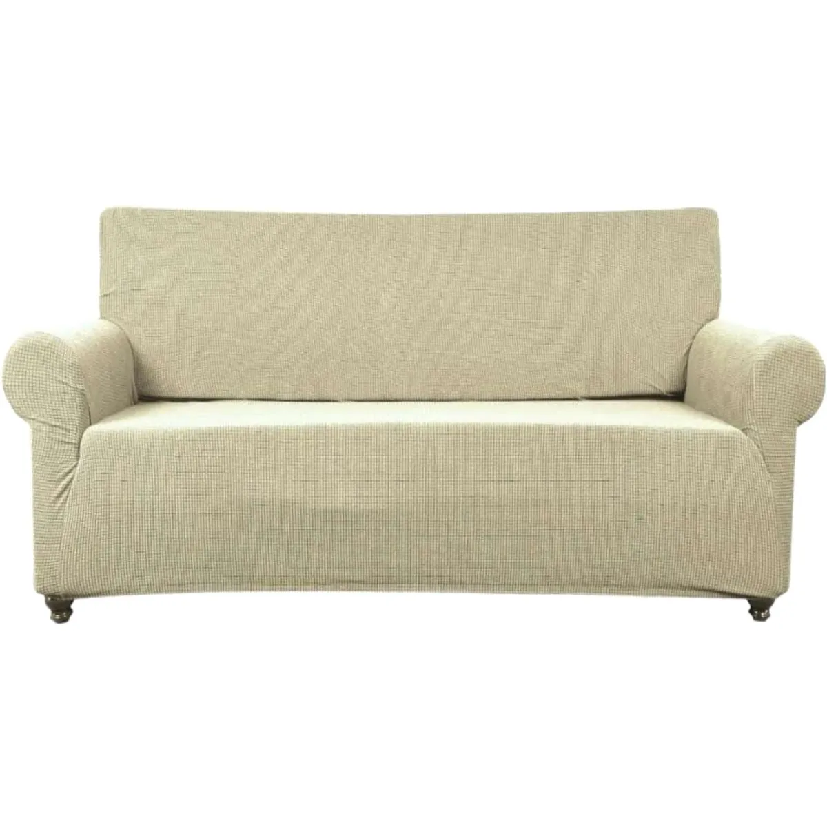 GENERICO - FUNDA DE SILLON 3 CUERPOS CUADRILLE COLOR BEIGE