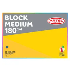 ARTEL - Block Medium 180 1/4 20 hojas