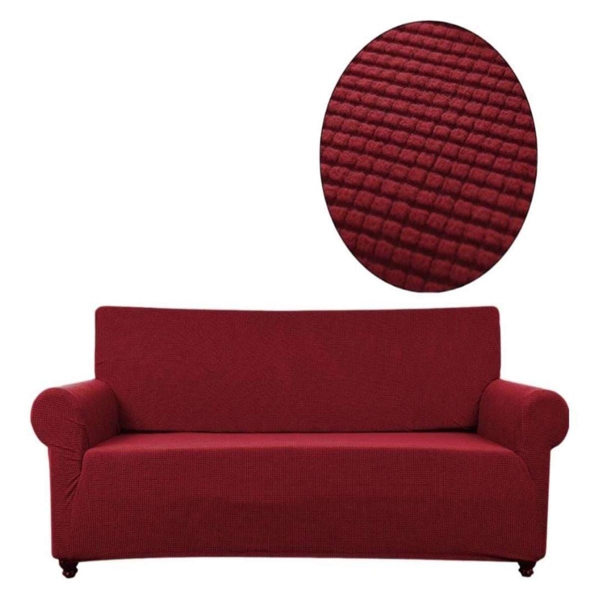 GENERICO - FUNDA DE SILLON CUADRILLE 3 CUERPOS BURDEO