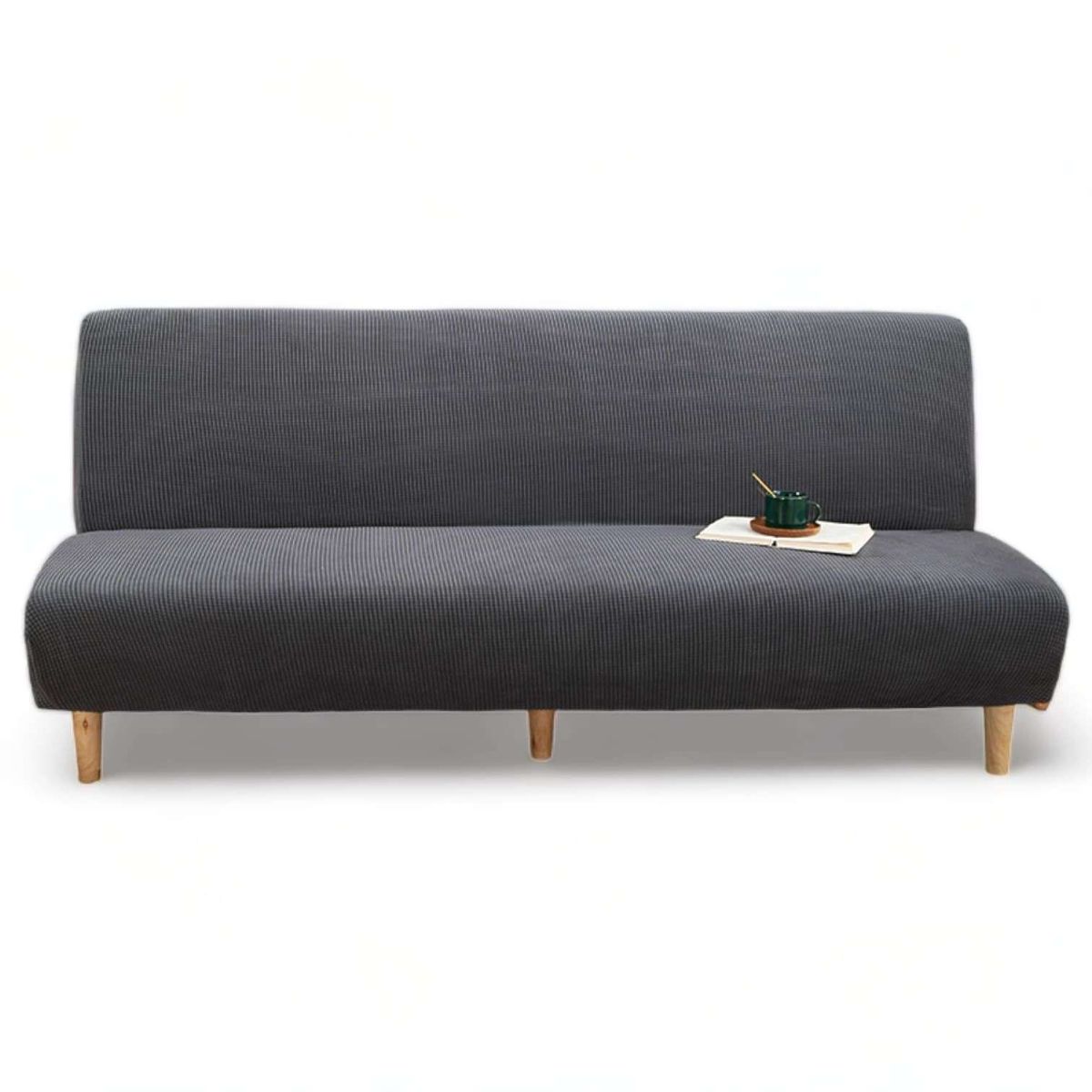 GENERICO - FUNDA DE FUTON CUADRILLE 3 CUERPOS GRIS