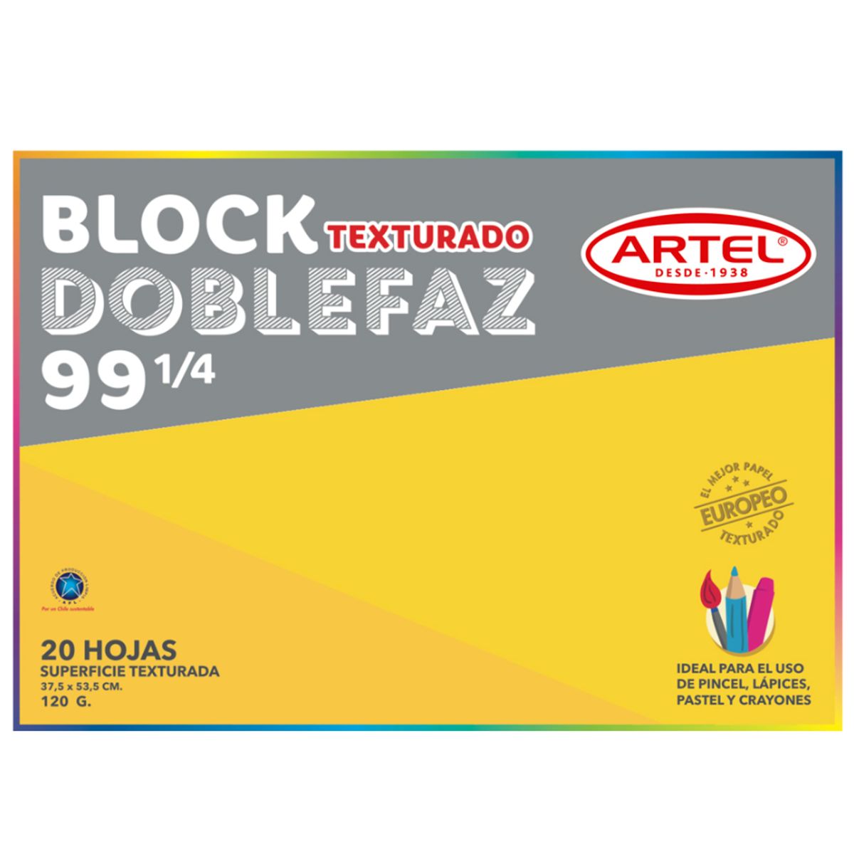ARTEL - Block Medium Doble Faz 99 1/4 20 hojas120gr. ARTEL