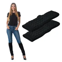 EKOL TACTICA MILITAR - Polainas Calentadores Tejido Trenzado Colores Variados Mujer Niña Elegante 100% Lana