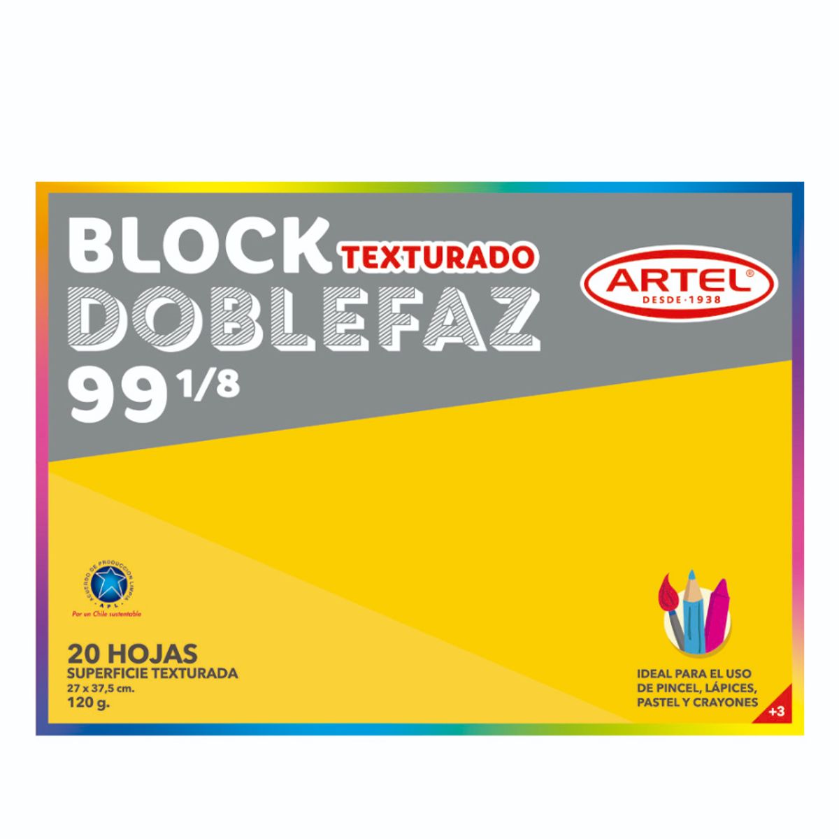 ARTEL - Block Medium Doble Faz 99 1/8 20 hojas ARTEL