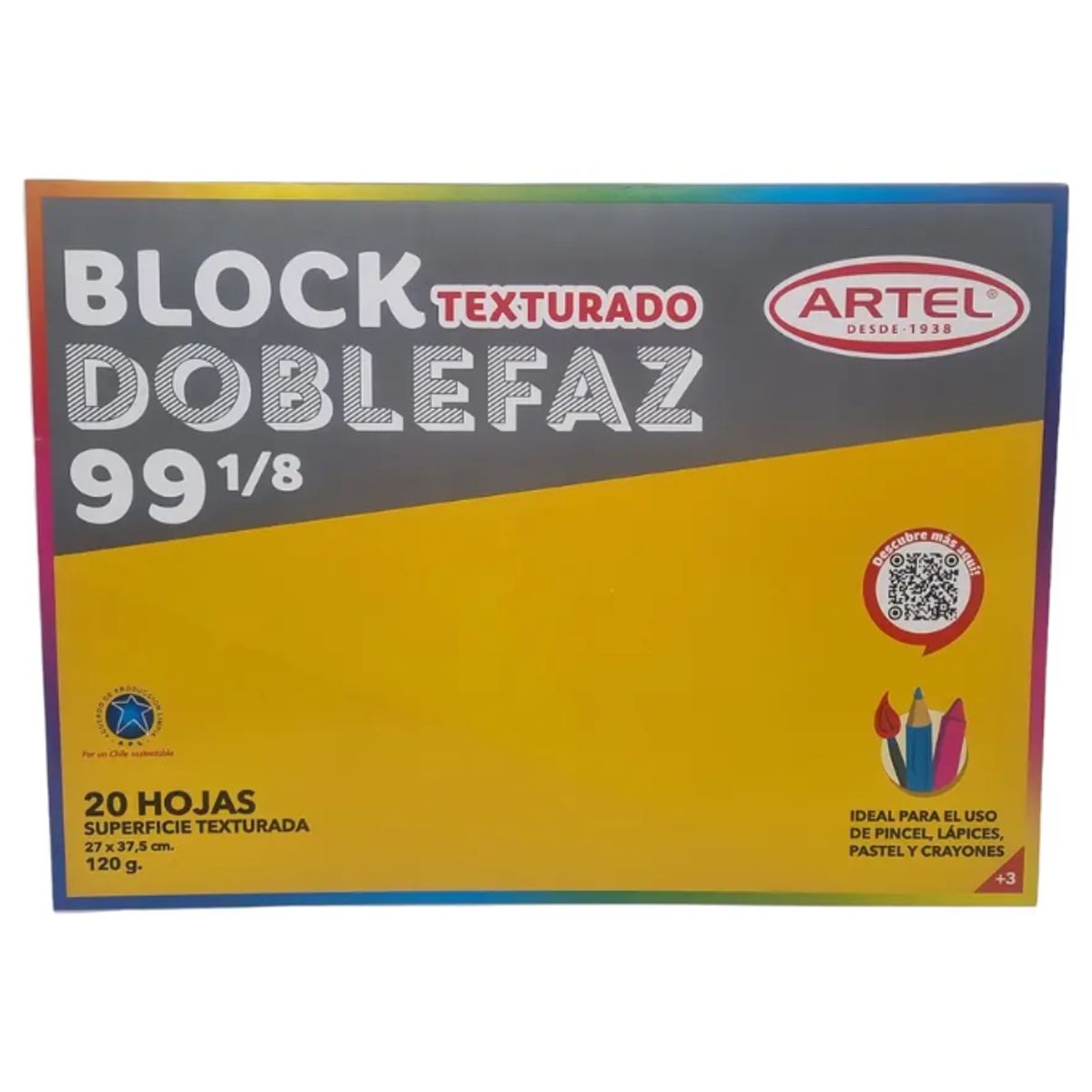 ARTEL - Block Medium Doble Faz 99 1/8 20 hojas ARTEL