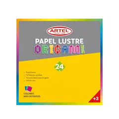 ARTEL - Block Papel Lustre 24 hojas 12 col 16x16