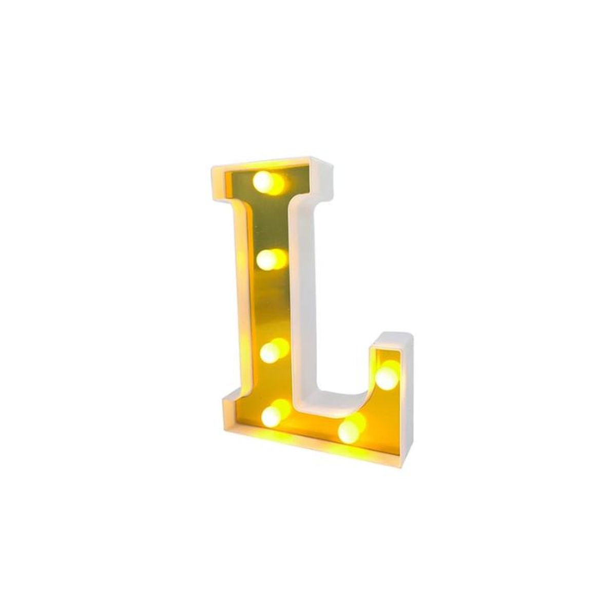 GENERICO - Letra con luz led L Dorada