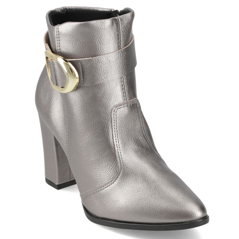 Botin Taco Plateado
