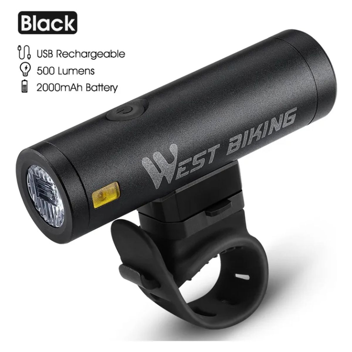 WEST BIKING - Luz Linterna Bicicleta Recargable Usb-c 500lm Ipx6 West Biking