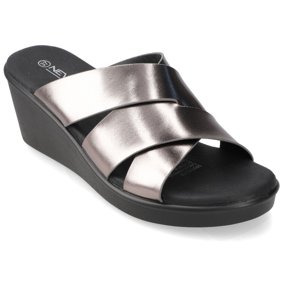 NEW WALK - Sandalia Taco New Walk Plateado