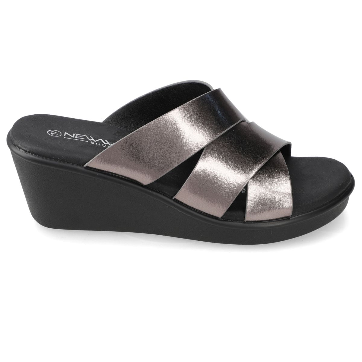 NEW WALK - Sandalia Taco New Walk Plateado