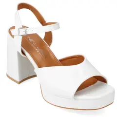 NEW WALK - Sandalia Taco Blanco
