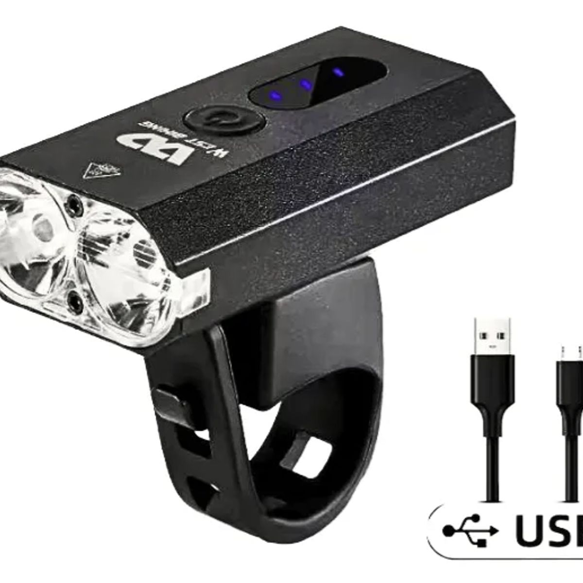 WEST BIKING - Luz Linterna Bicicleta Recargable Usb 400lm Ipx6 West Biking