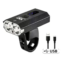 WEST BIKING - Luz Linterna Bicicleta Recargable Usb 400lm Ipx6