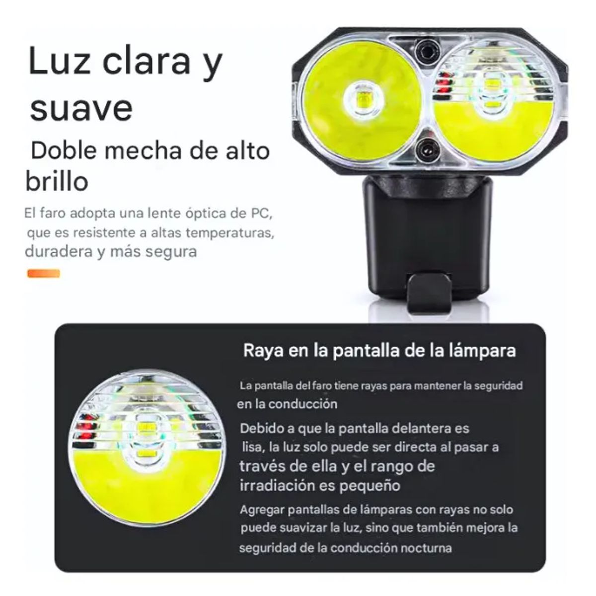 WEST BIKING - Luz Linterna Bicicleta Recargable Usb 400lm Ipx6 West Biking