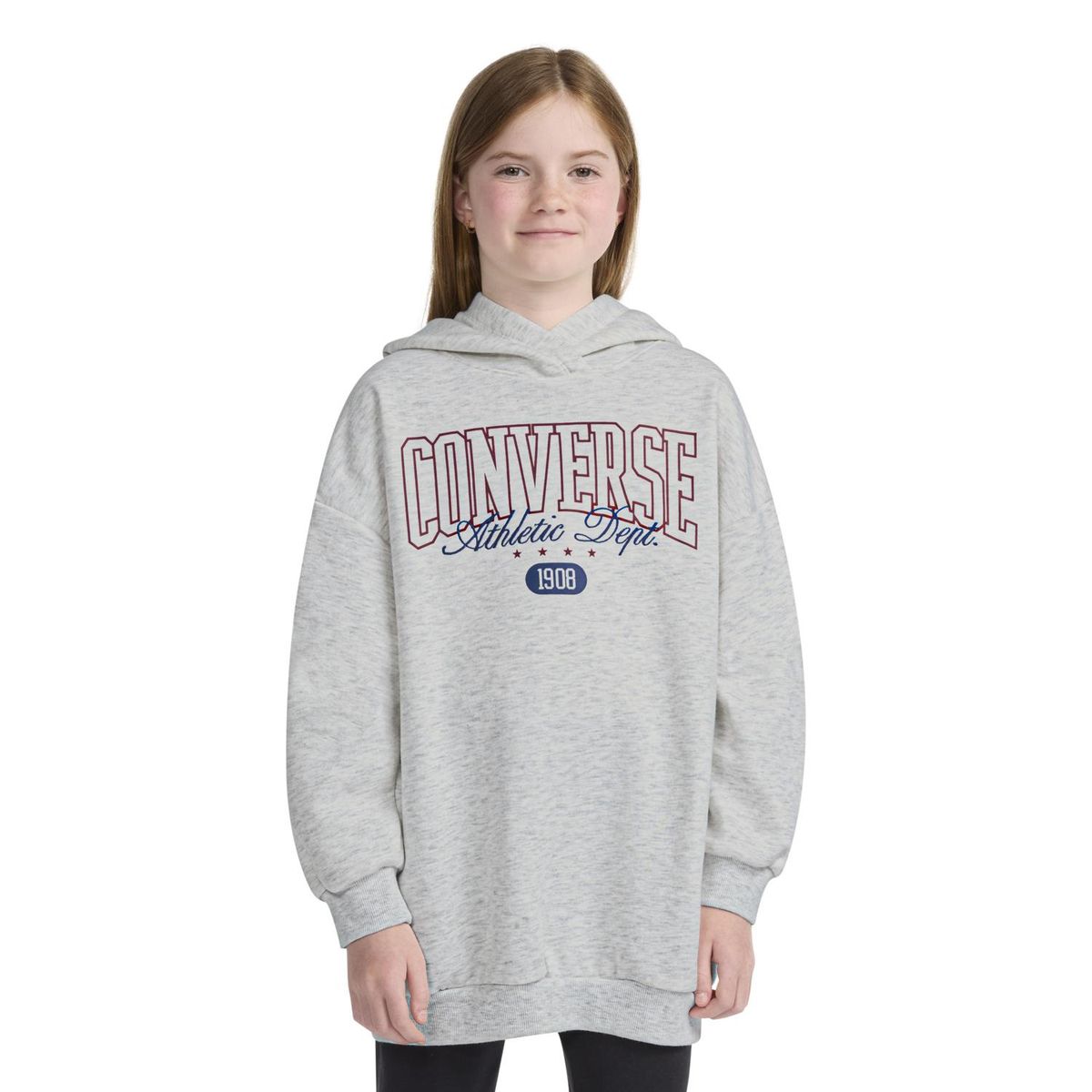 CONVERSE - Polerón Converse Boyfriend Hoodie Jr. Niños Gris