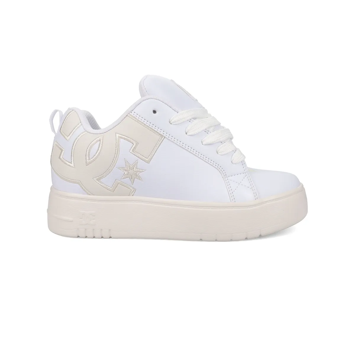 DC SHOES - Zapatilla Mujer Court Graffik Plataforma Blanco DC