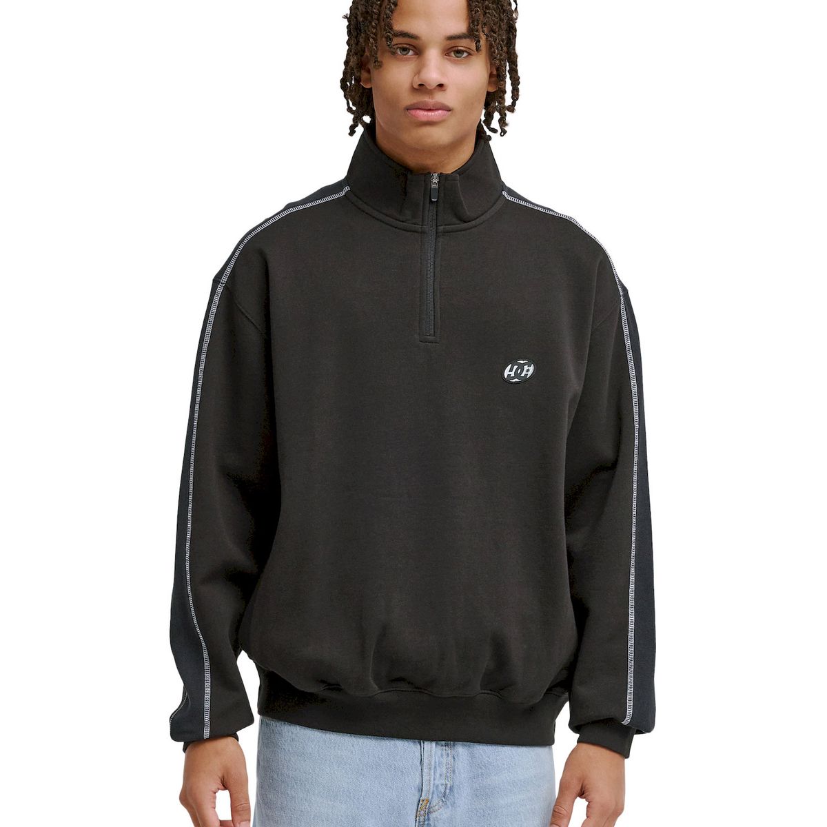 DC SHOES - Poleron Hombre Flow Down Half Zip Negro DC