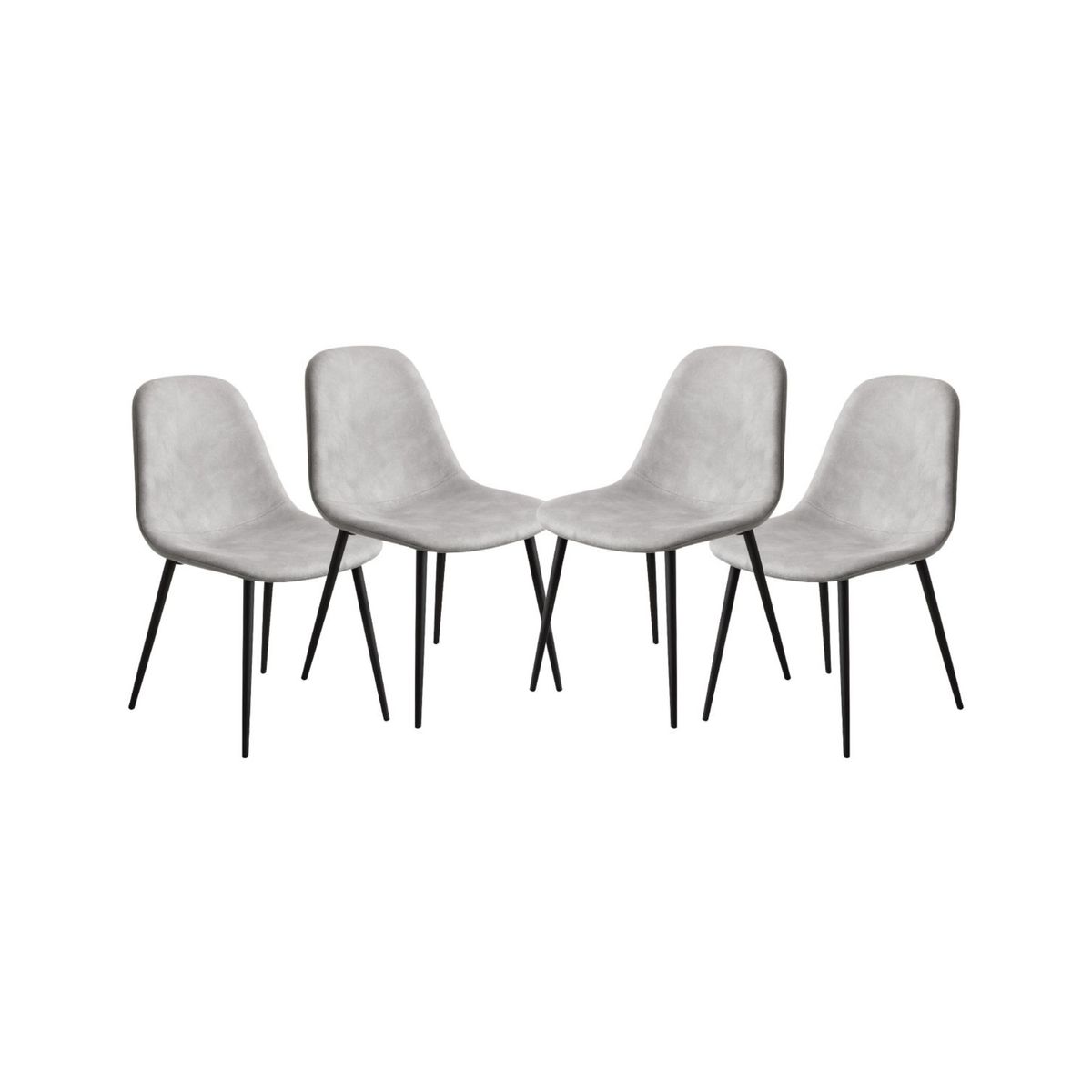 HABITA2 CHILE - Pack 4 Silla de Comedor Trendy Ecocuero