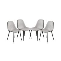 Pack 4 Silla de Comedor Trendy Ecocuero