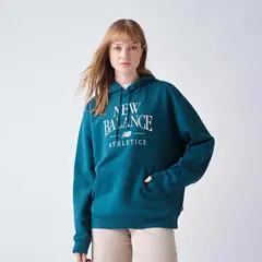 NEW BALANCE - Polerón Lifestyle Mujer Linear Heritage Verde