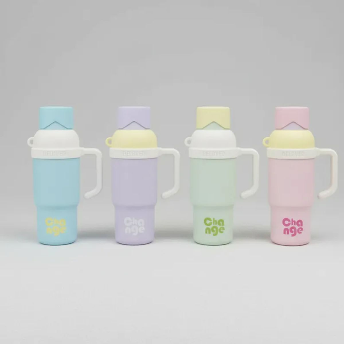 GENERICO - Vaso Térmico Portátil Con Asa Y Tapa Varios Colores Pastel