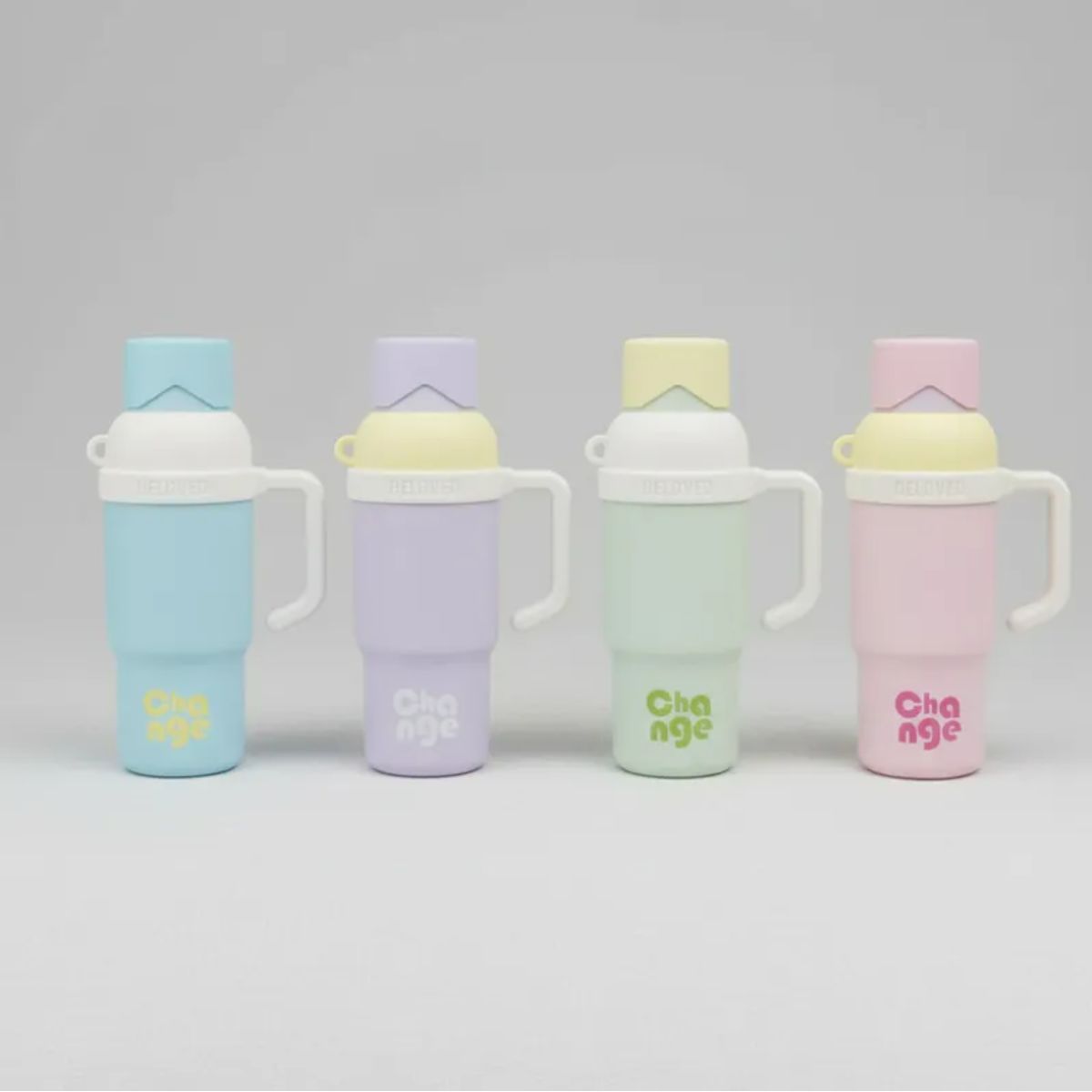 GENERICO - Vaso Térmico Portátil Con Asa Y Tapa Varios Colores Pastel