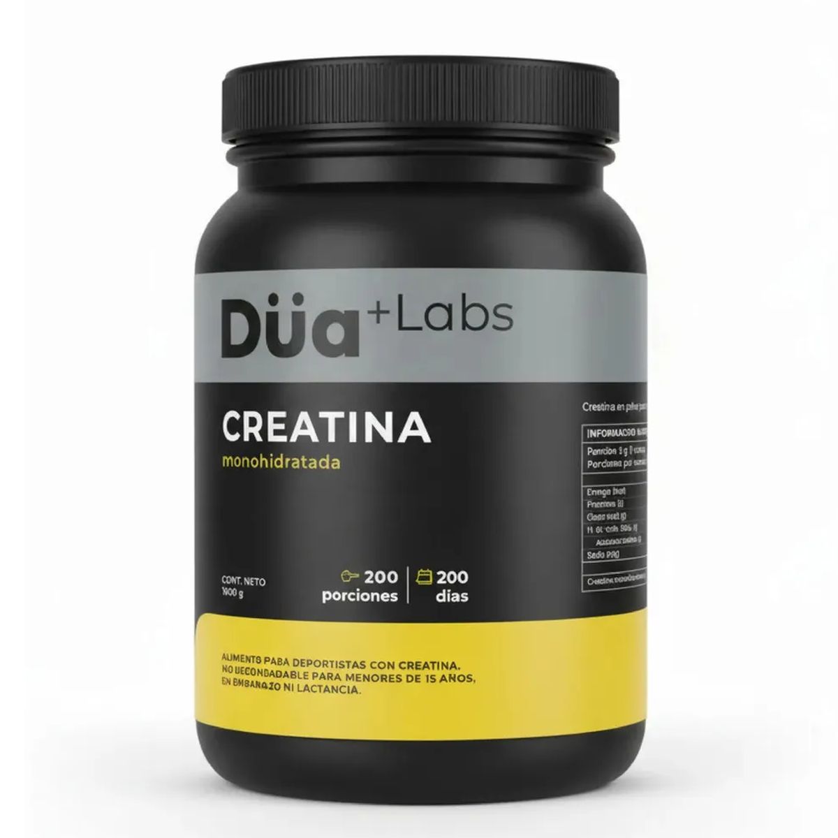 DUA LABS - Creatina Monohidratada Düa Labs 1Kg 200 Porciones Sin Sabor