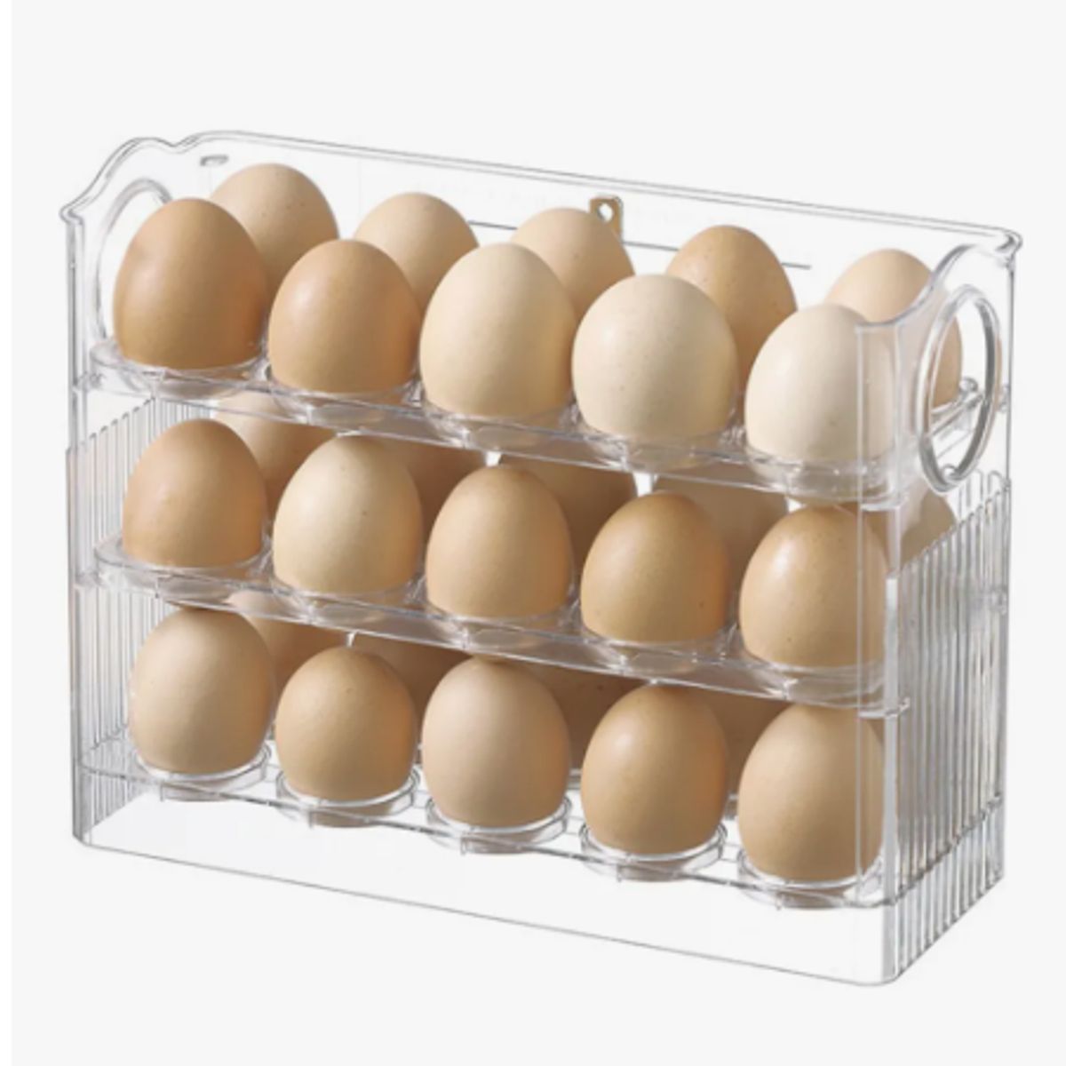 GENERICO - Organizador De Huevos Caja Para 30 Und Huevera Portahuevos Transparente