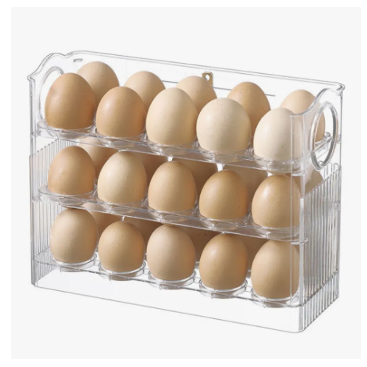GENERICO - Organizador De Huevos Caja Para 30 Und Huevera Portahuevos Transparente